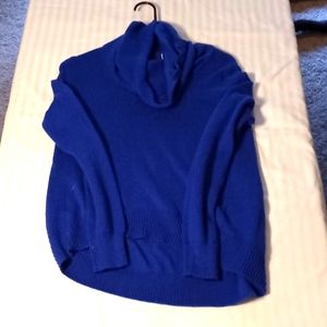 Blue turtleneck sweater